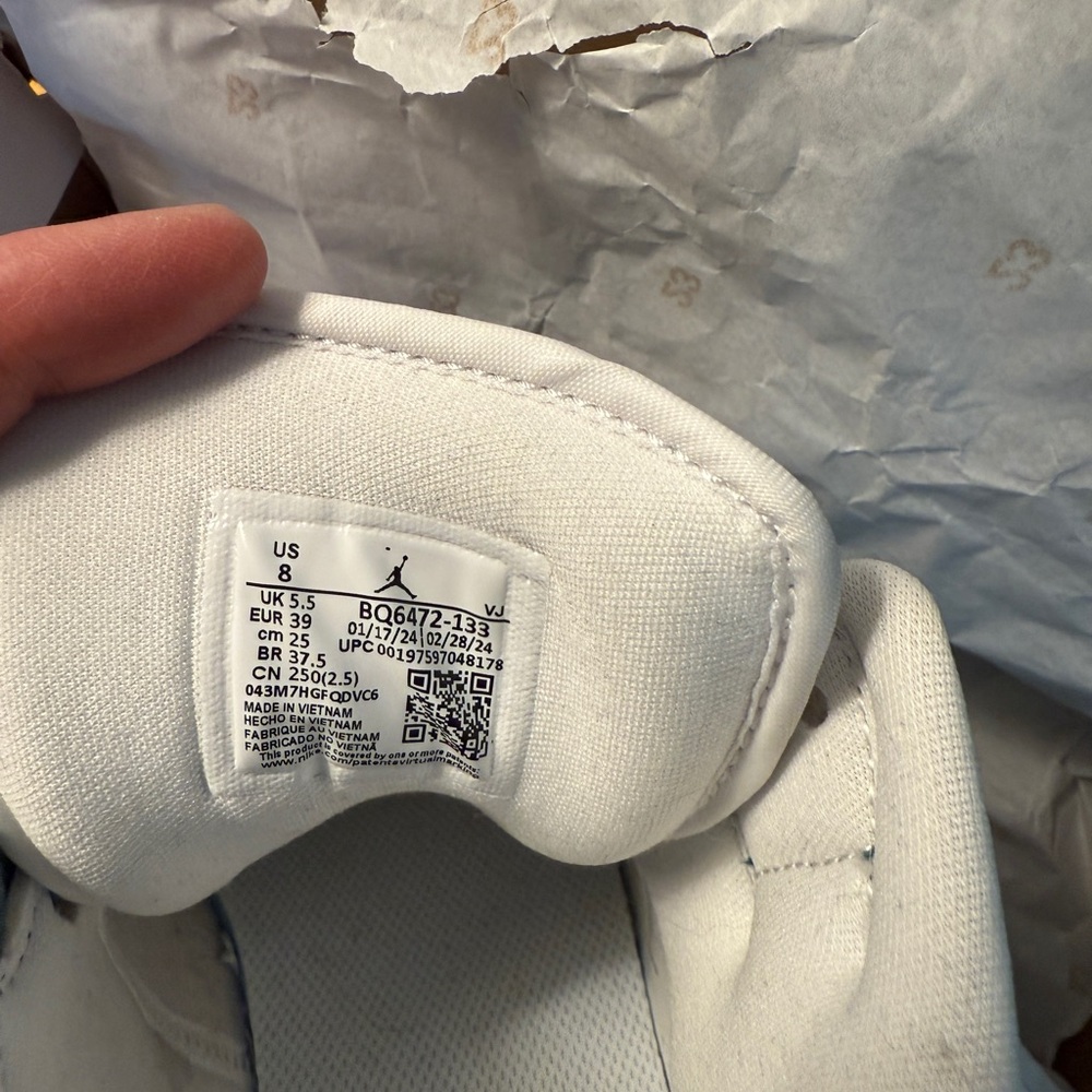 Jordan Athletic Shoes - White with Gold Accents - Picture 7 of 7